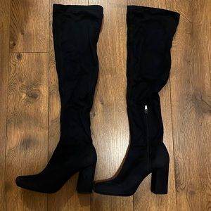 Gently worn Zara faux suede over the knee boots